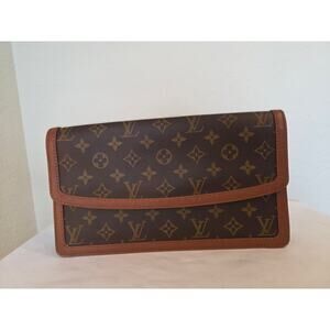 Louis Vuitton Dame Pochette GM Monogram Canvas Vintage Clutch Bag Vintage
